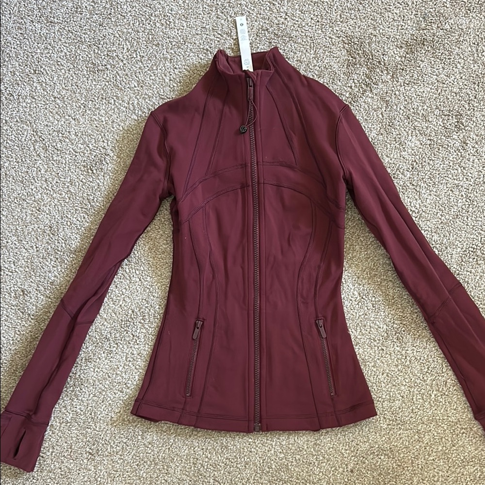 Lululemon Define Jacket Burgundy Full Length